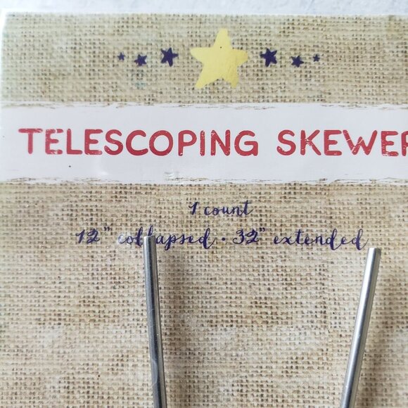 32" Telescoping BBQ Marshmallow Roasting Sticks Smores Skewer Fork (set of 4) - Picture 2 of 2